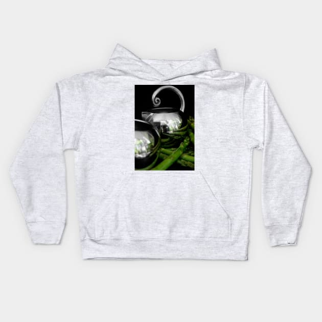 Still life with asparagus Kids Hoodie by micklyn